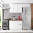 Cozinha Modulada 3 Peças 6 Portas 2 Gavetas Balcão Com Tampo