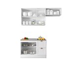 Cozinha Modulada 3 Peças 6 Portas 2 Gavetas Com Balcão Para P