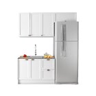 Cozinha Modulada 3 Peças 6 Portas 2 Gavetas Com Balcão Para P