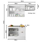 Cozinha Modulada 3 Peças 6 Portas 2 Gavetas Com Balcão Para P