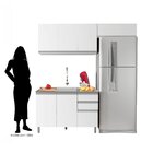 Cozinha Modulada 3 Peças 7 Portas 2 Gavetas Com Balcão Para P