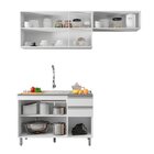 Cozinha Modulada 3 Peças 7 Portas 2 Gavetas Com Balcão Para P