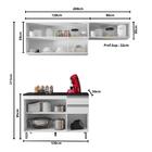 Cozinha Modulada 3 Peças 7 Portas 2 Gavetas Com Tampo Evidenc