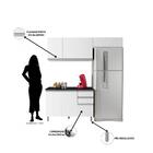Cozinha Modulada 3 Peças 7 Portas 2 Gavetas Com Tampo Evidenc
