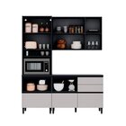 Cozinha Modulada 3 Peças 7 Portas 5 Gavetas Mdf Dodradiça Slo