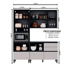 Cozinha Modulada 3 Peças 7 Portas 5 Gavetas Mdf Dodradiça Slo