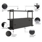 Cozinha Modulada 3 Peças Balcão 120cm, 2 Nichos Aéreo Iron Es