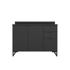 Cozinha Modulada 3 Peças Balcão 120cm, 2 Nichos Aéreo Iron Es