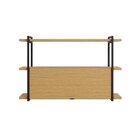 Cozinha Modulada 3 Peças Balcão 120cm, 2 Nichos Aéreo Iron Es