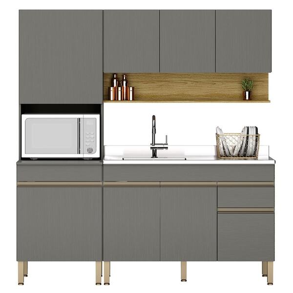 Cozinha Modulada 3 Pecas Balcao Pia 3023 Line Ktp