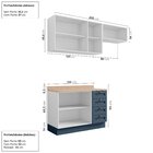 Cozinha Modulada 3 Peças Com Tampo 2 Aéreos 1 Balcão Cabecasa