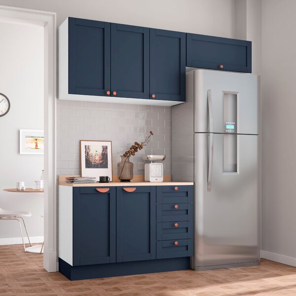 Cozinha Modulada 3 Peças Com Tampo 2 Aéreos 1 Balcão Cabecasa