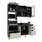 Cozinha Modulada 3 Peças Com Tampo Begônia Tecno Mobili