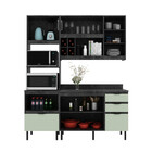 Cozinha Modulada 3 Peças Com Tampo Begônia Tecno Mobili