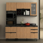Cozinha Modulada 3 Peças Com Tampo Begônia Tecno Mobili