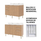 Cozinha Modulada 3 Peças Com Tampo Dália Tecno Mobili