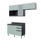 Cozinha Modulada 3 Peças Com Tampo Orquídea Tecno Mobili