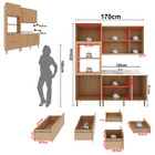 Cozinha Modulada 3 Peças Com Tampo Tulipa Tecno Mobili