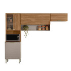 Cozinha Modulada 3 Peças Com Vidro Alba Demóbile