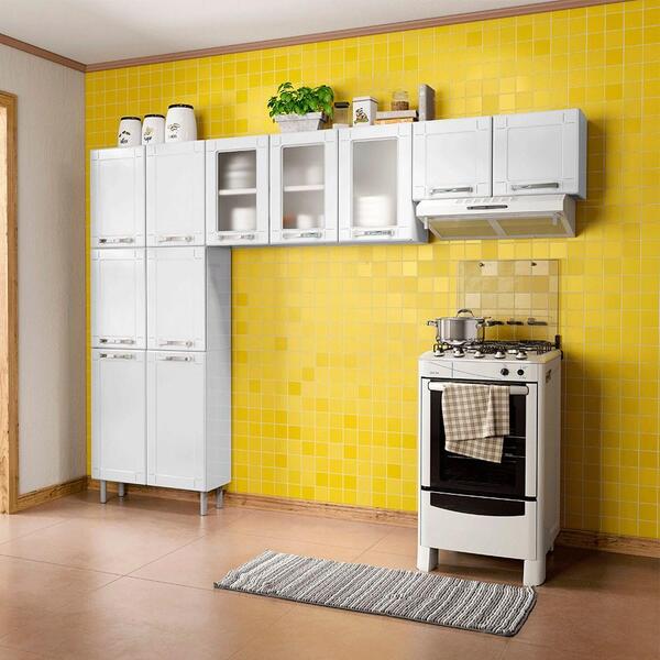 Cozinha Modulada 3 Peças Em Aço Múltipla Branco/preto - Berto