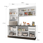 Cozinha Modulada 3 Peças Evidence Branco Poliman