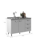 Cozinha Modulada 3 Peças Ipanema Branco