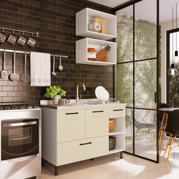 Cozinha Modulada 3 Peças Juruti Cabecasa Madeiraoriginals Bra