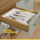 Cozinha Modulada 3 Peças Ripado Princesa 100% Mdf Freijó/offw