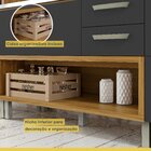 Cozinha Modulada 3 Peças Ripado Princesa Nesher 100% Mdf Frei