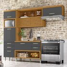 Cozinha Modulada 3 Peças Ripado Princesa Nesher 100% Mdf Frei