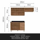 Cozinha Modulada 3 Peças Rita Carvalho Americano - Móveis Ara