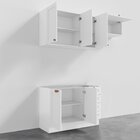 Cozinha Modulada 3 Peças Sem Tampo 2 Aéreos 1 Balcão Arizona