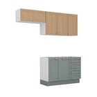 Cozinha Modulada 3 Peças Sem Tampo 2 Aéreos 1 Balcão Arizona