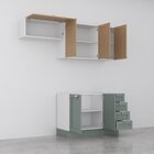 Cozinha Modulada 3 Peças Sem Tampo 2 Aéreos 1 Balcão Arizona