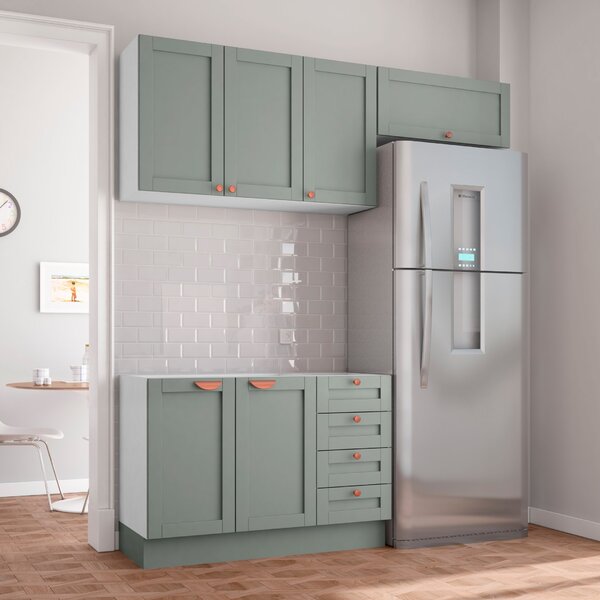 Cozinha Modulada 3 Peças Sem Tampo 2 Aéreos 1 Balcão Cabecasa