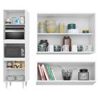 Cozinha Modulada 4 Módulos Lumil Móveis Branco/castanho