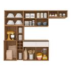 Cozinha Modulada 4 Pçs Mônica Carvalho/off White - Móveis Ara