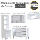 Cozinha Modulada 4 Peças 09 Portas 3 Gavetas Athena Megasul