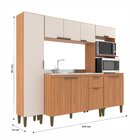 Cozinha Modulada 4 Peças 10 Portas 1 Gaveta Iara Freijó/off W