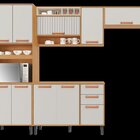 Cozinha Modulada 4 Peças 10 Portas 2 Gavetas E Nicho Para For