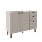 Cozinha Modulada 4 Peças 1 Balcão Com Tampo 2 Aéreos 100% Mdf