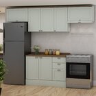 Cozinha Modulada 4 Peças 1 Balcão Com Tampo 2 Aéreos 100% Mdf