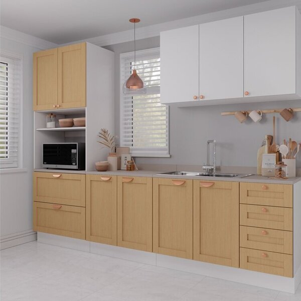 Cozinha Modulada 4 Peças 1 Torre Microondas 1 Aéreo 2 Balcões