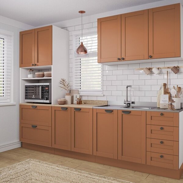 Cozinha Modulada 4 Peças 1 Torre Microondas 1 Aéreo 2 Balcões