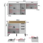 Cozinha Modulada 4 Pecas 200 Cm Mdf Tecno Mobili