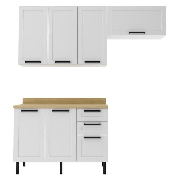 Cozinha Modulada 4 Pecas 200 Cm Mdf Tecno Mobili