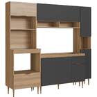 Cozinha Modulada 4 Peças 218cm Com Torre Forno E Paneleiro Li