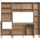 Cozinha Modulada 4 Peças 218cm Com Torre Forno E Paneleiro Li