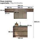 Cozinha Modulada 4 Pecas 260 Cm Mdp Maxxi Kappesberg