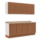 Cozinha Modulada 4 Peças 2 Aéreos 2 Balcões Arizona Cabecasa